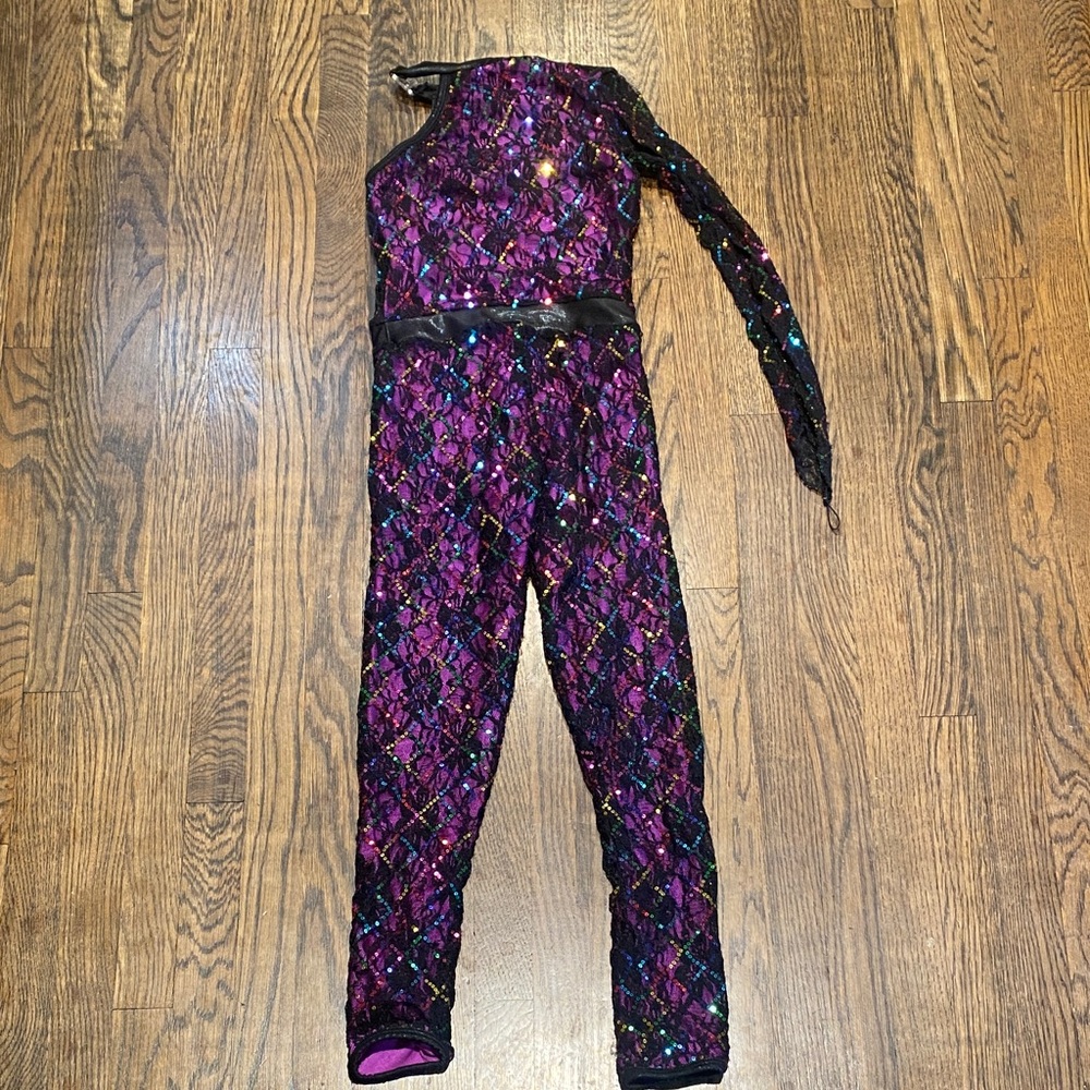 Disco costume Sequin Jumpsuit size kids M